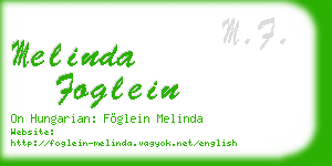 melinda foglein business card